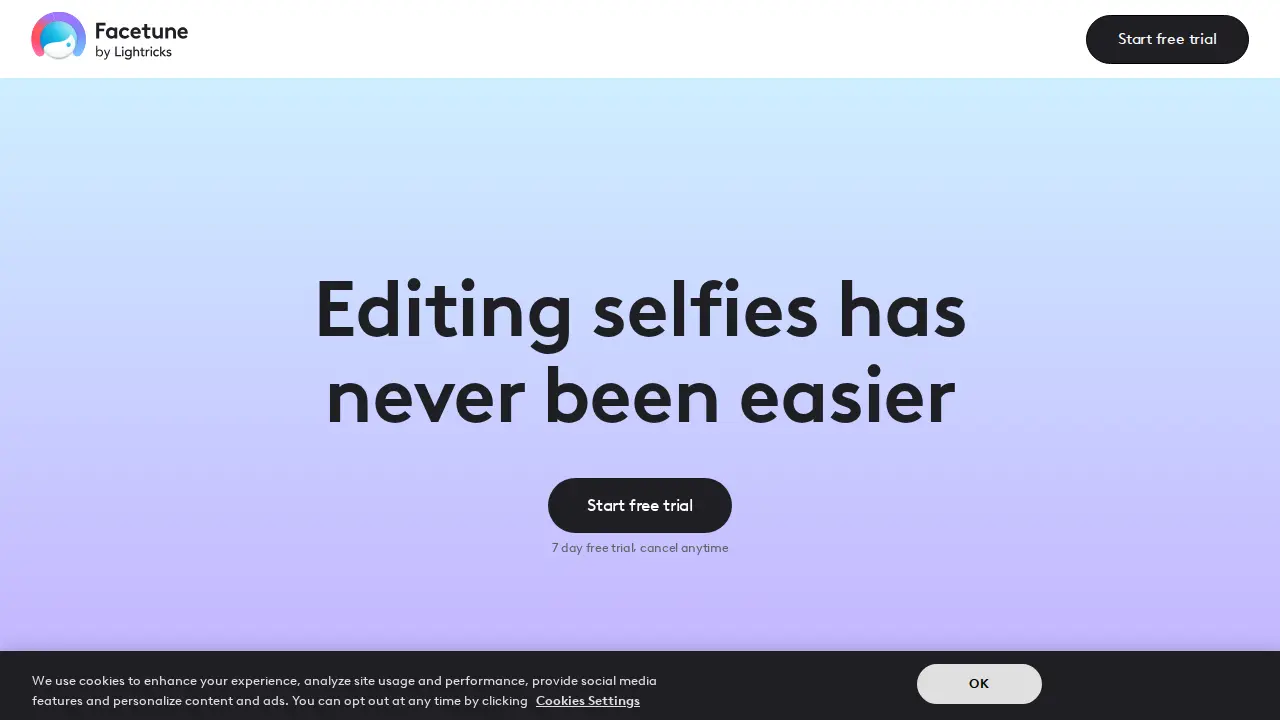 Facetune screenshot