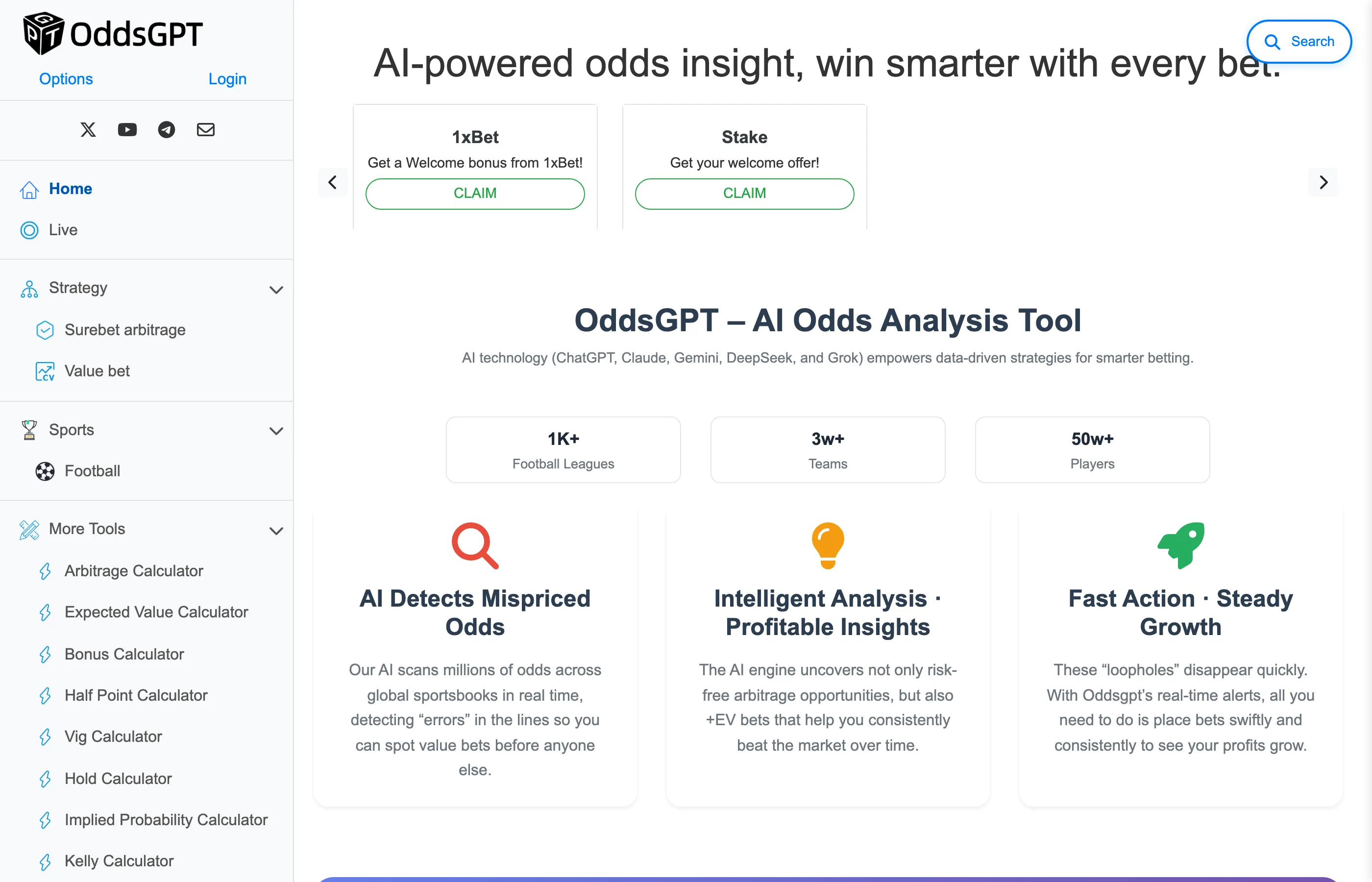 OddsGPT screenshot
