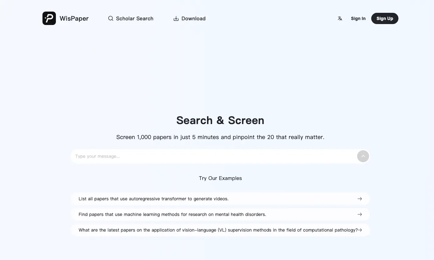 Wispaper screenshot