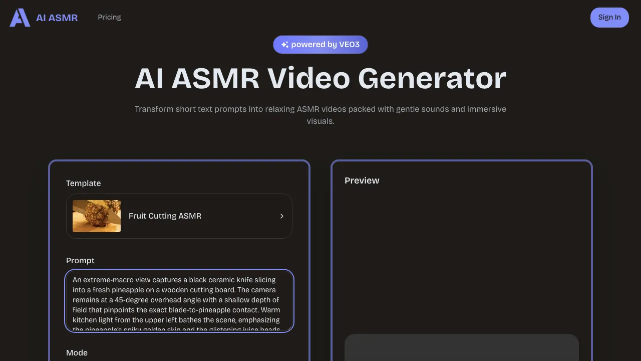 AI ASMR screenshot