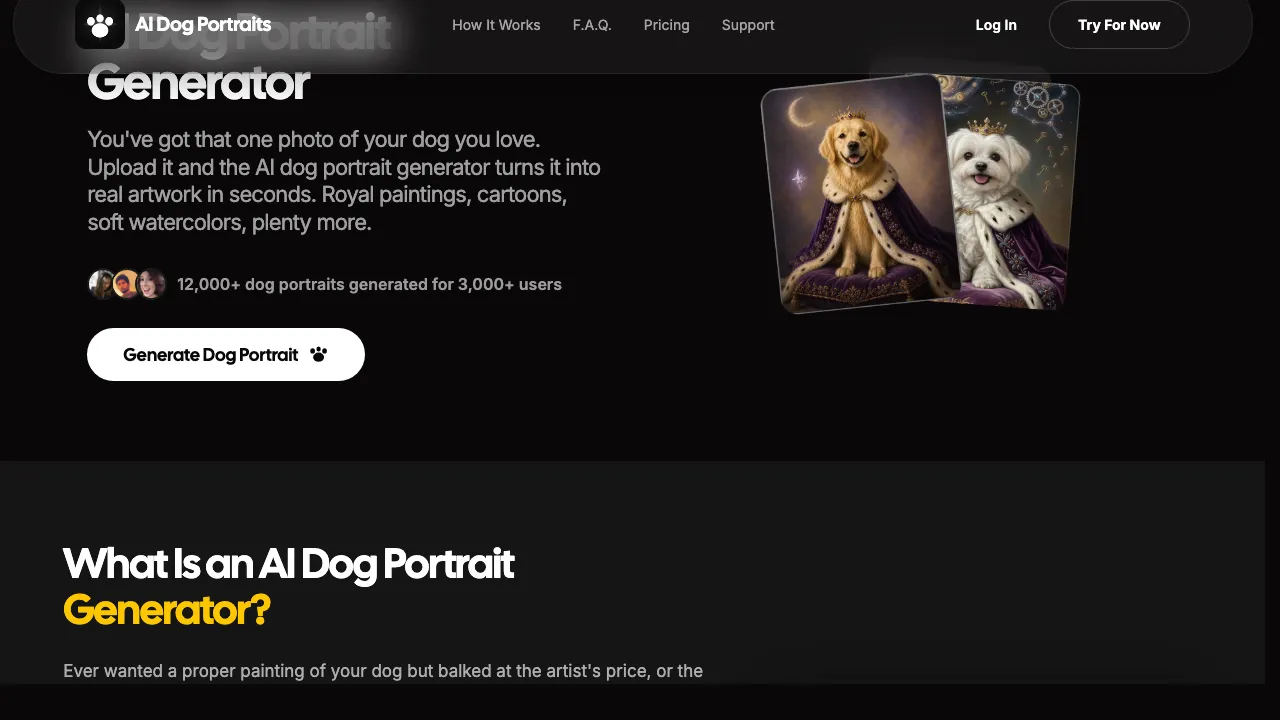 AI Dog Portraits screenshot