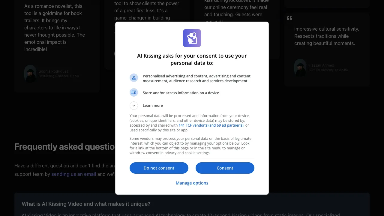 AI Kissing screenshot