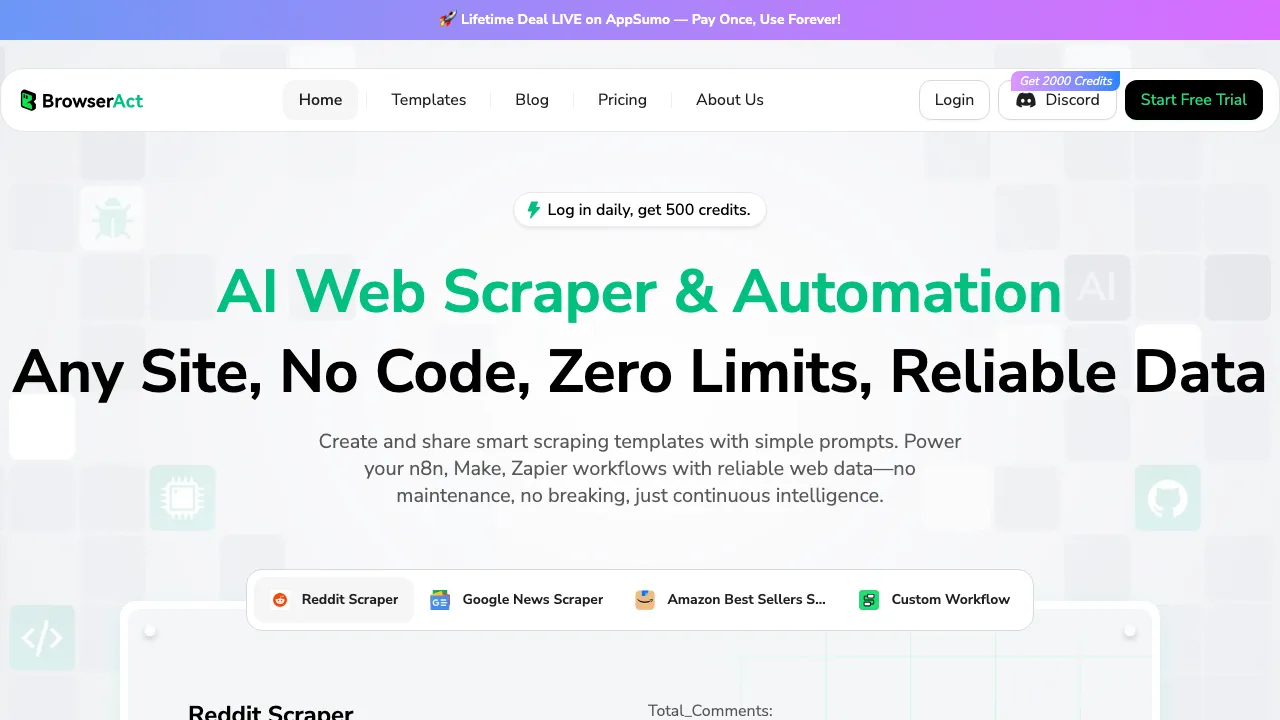 BrowserAct screenshot