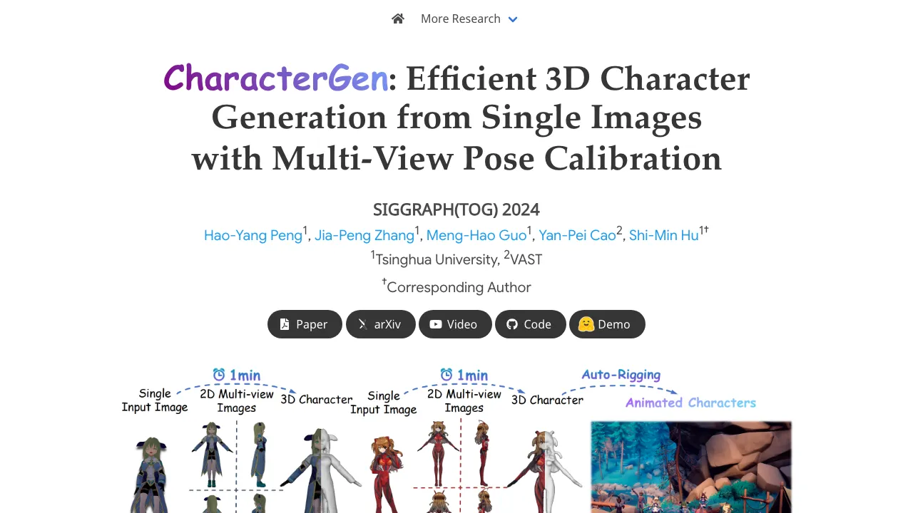 CharacterGen screenshot