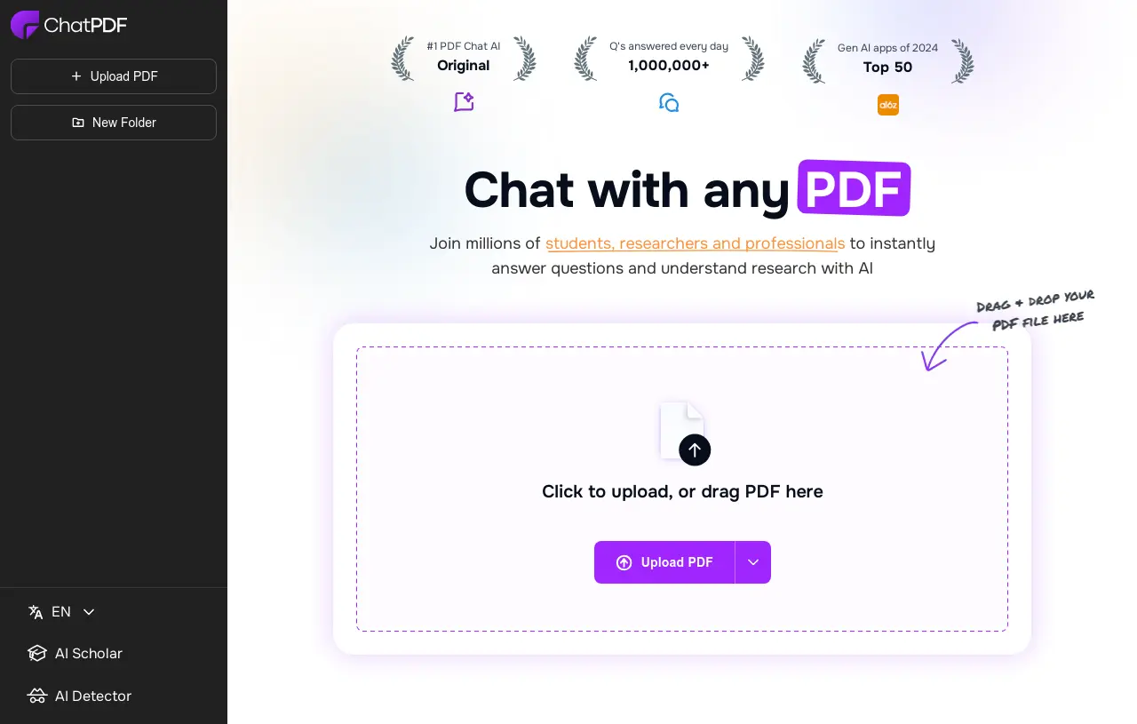 ChatPDF screenshot