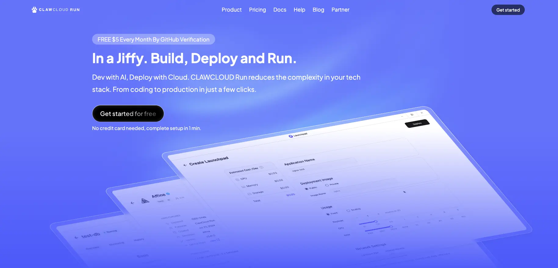 ClawCloud Run screenshot