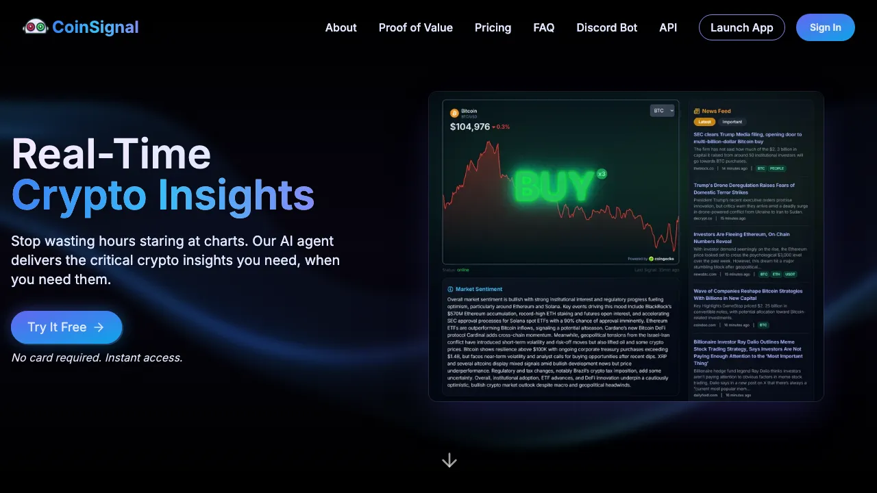 CoinSignal screenshot