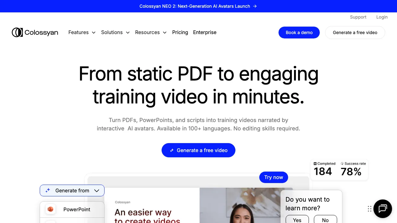 Colossyan screenshot