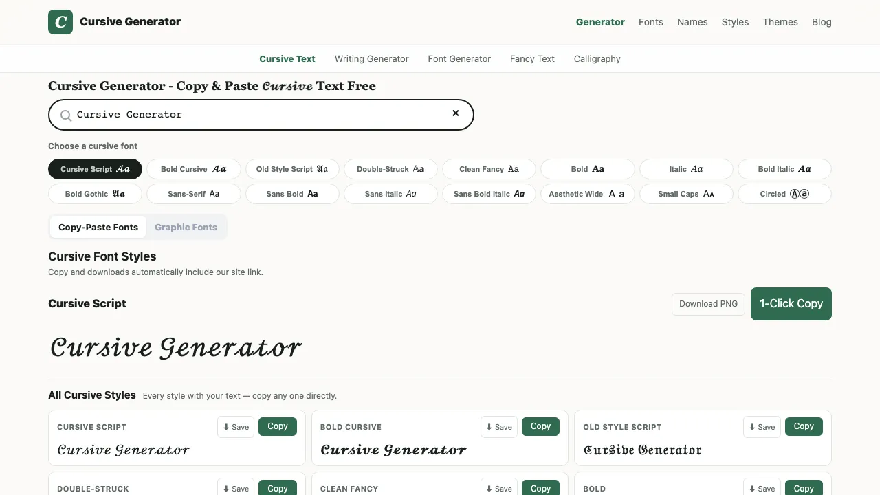 Cursive Generator screenshot