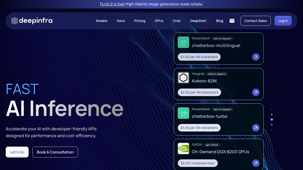 Deep Infra screenshot