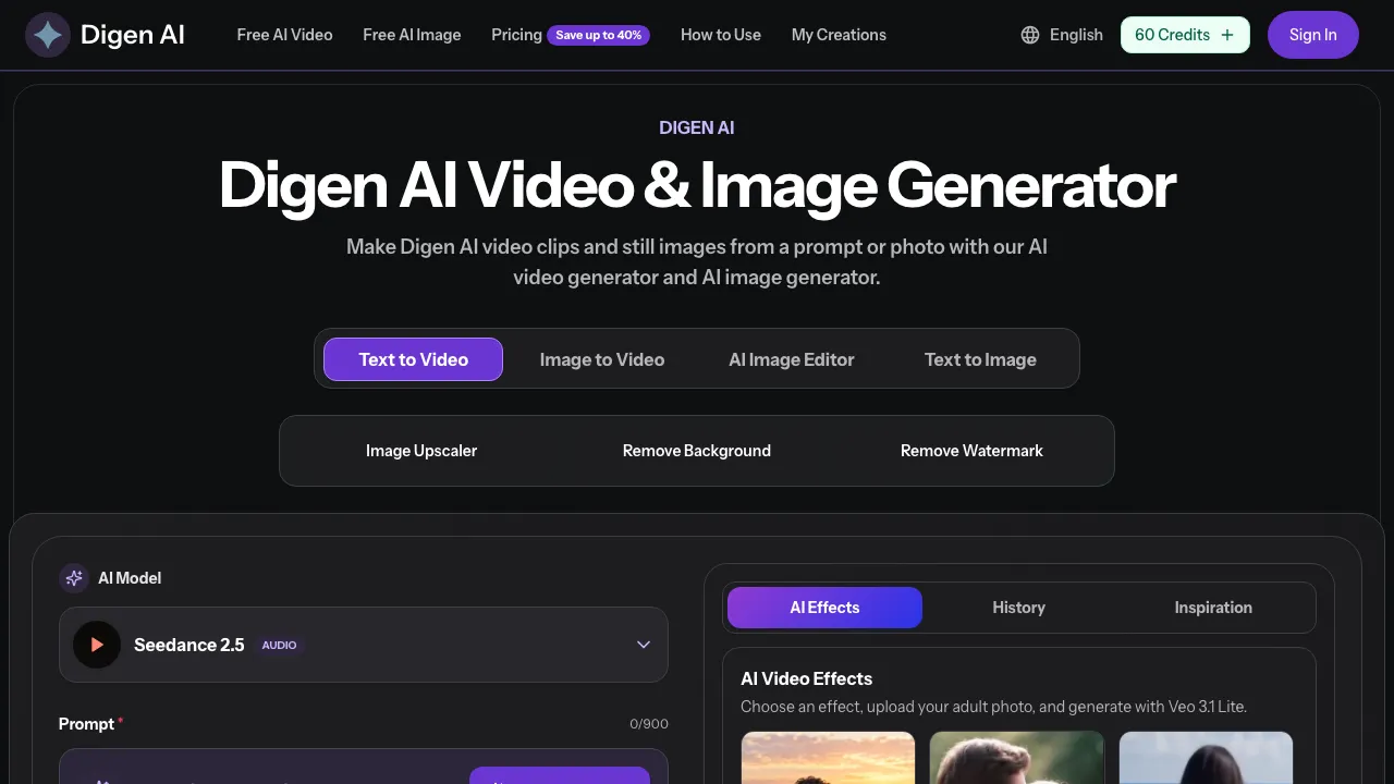 Digen AI screenshot