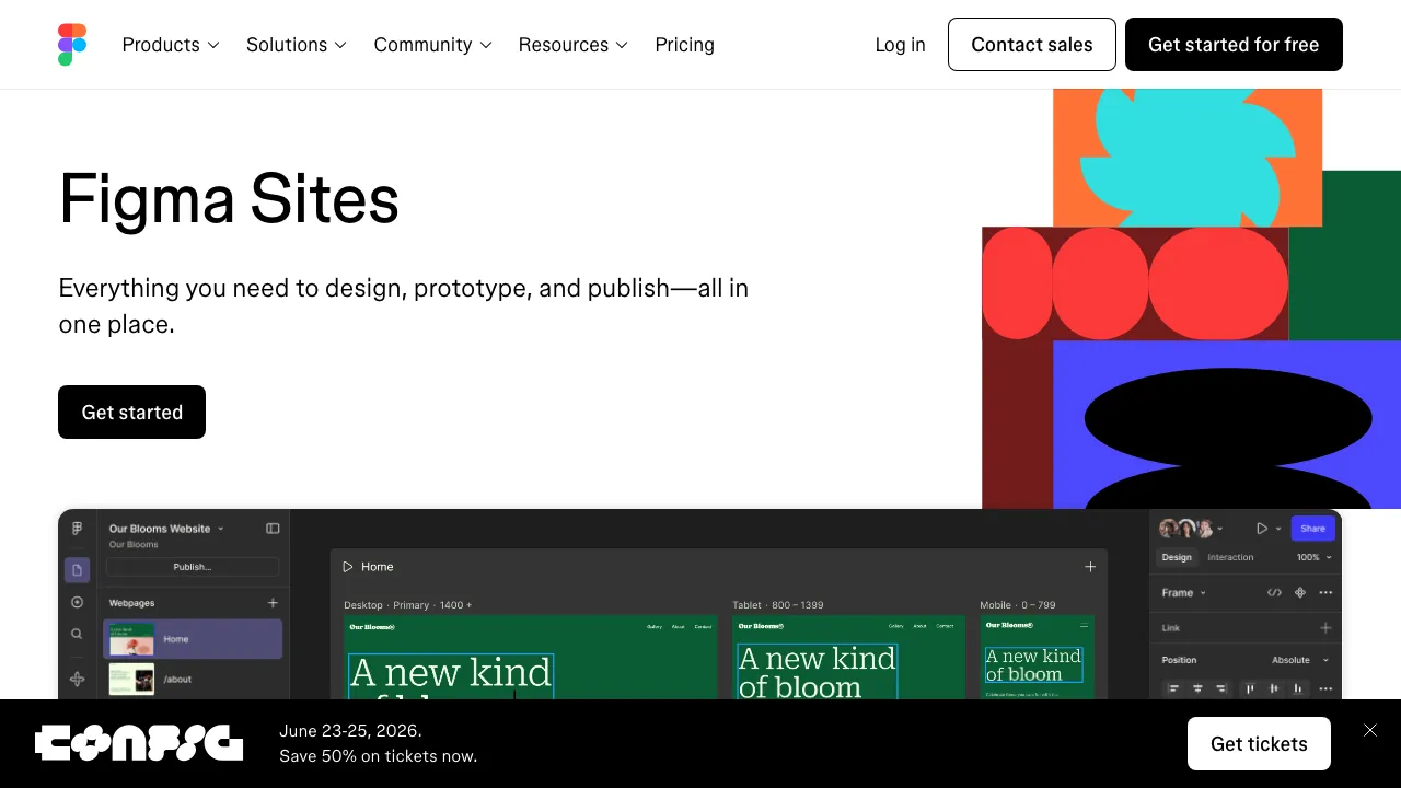 Figma Sites screenshot