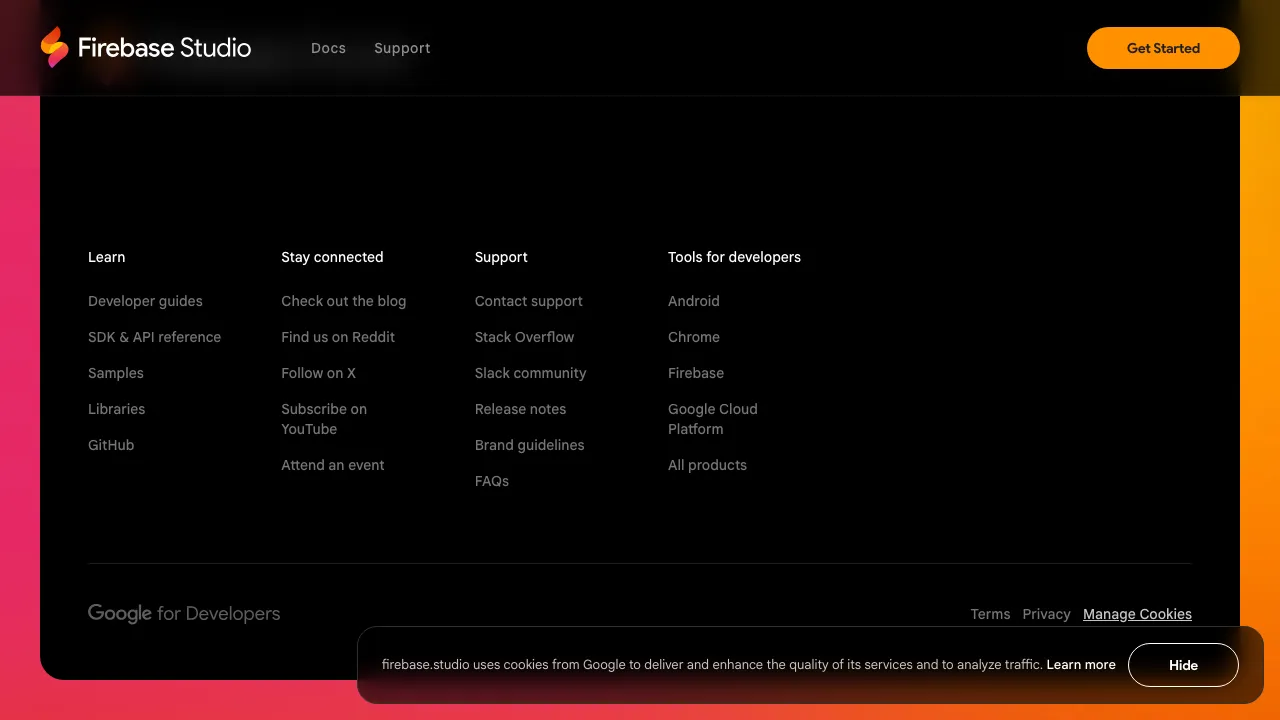 Firebase Studio screenshot