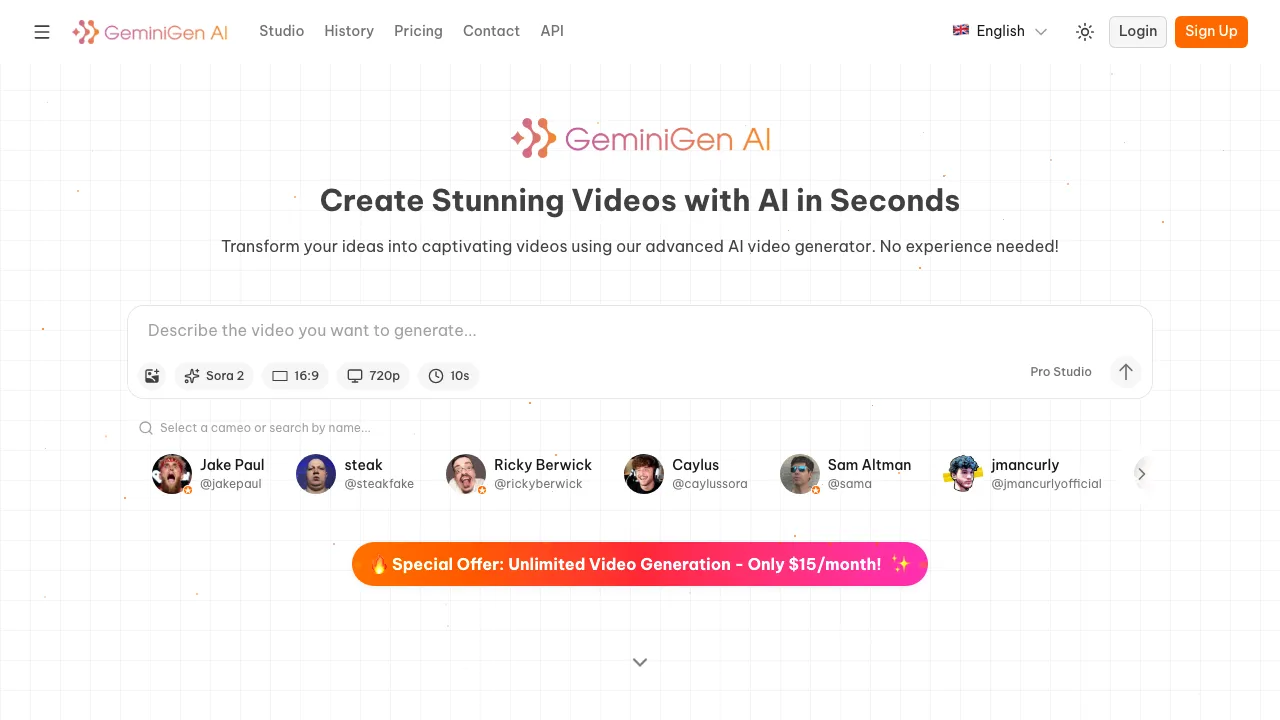 GeminiGen screenshot