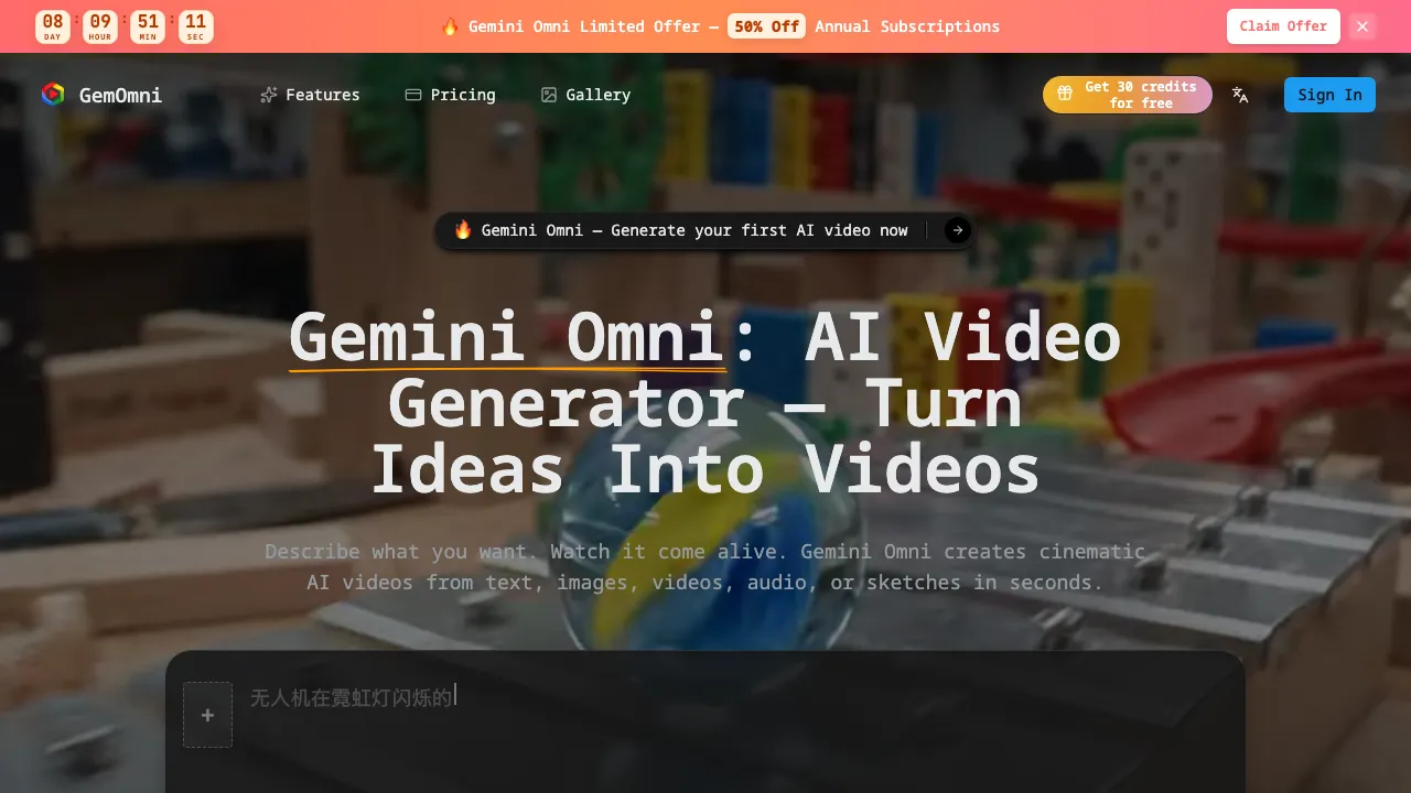 Gemini Omni screenshot