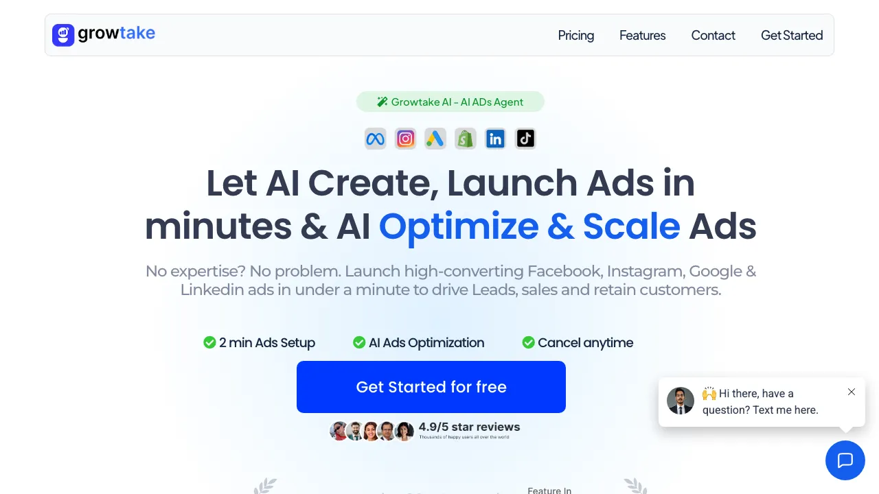 Growtake AI screenshot