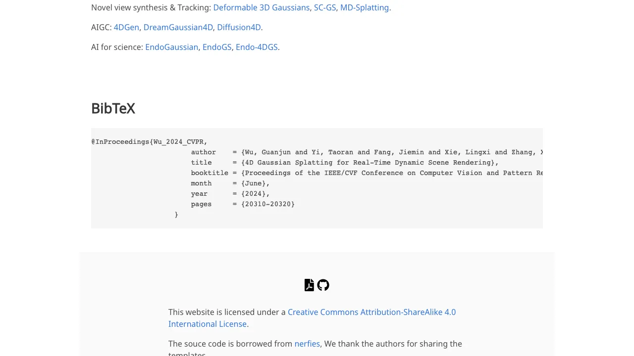 4D Gaussian Splatting screenshot