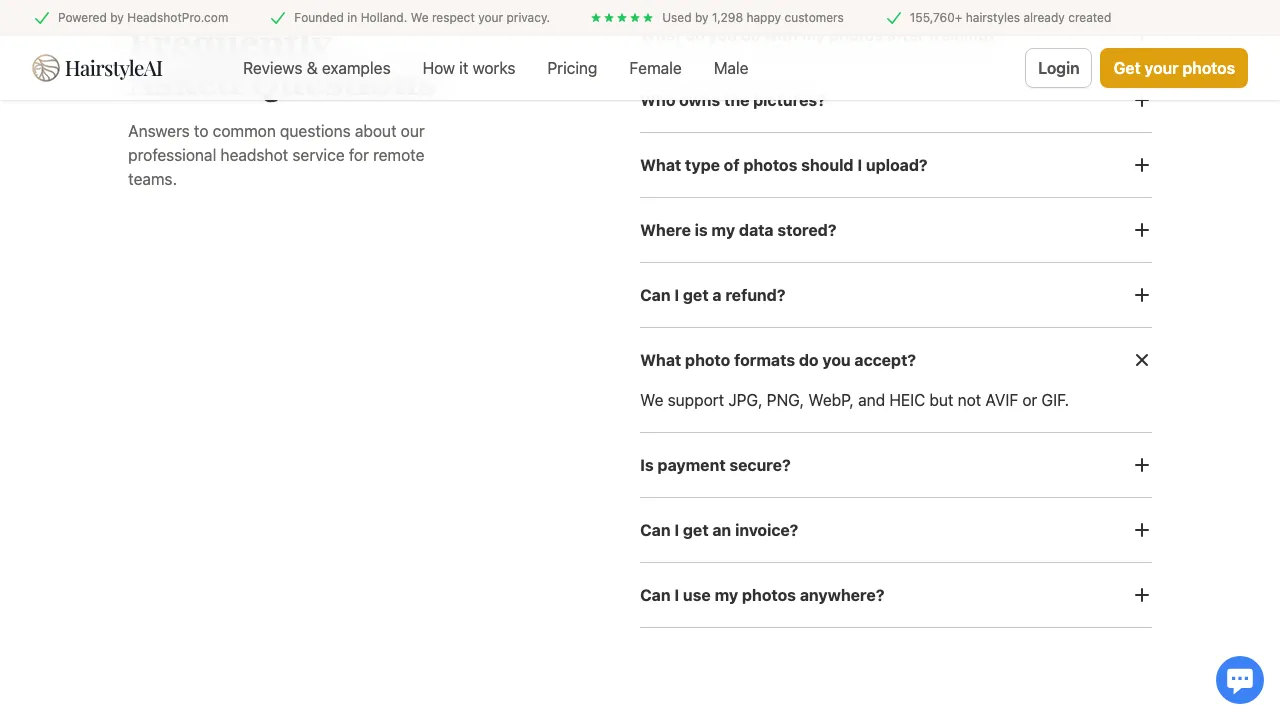 HairstyleAI screenshot