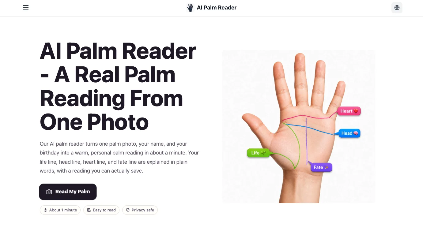 AI Palm Reader screenshot