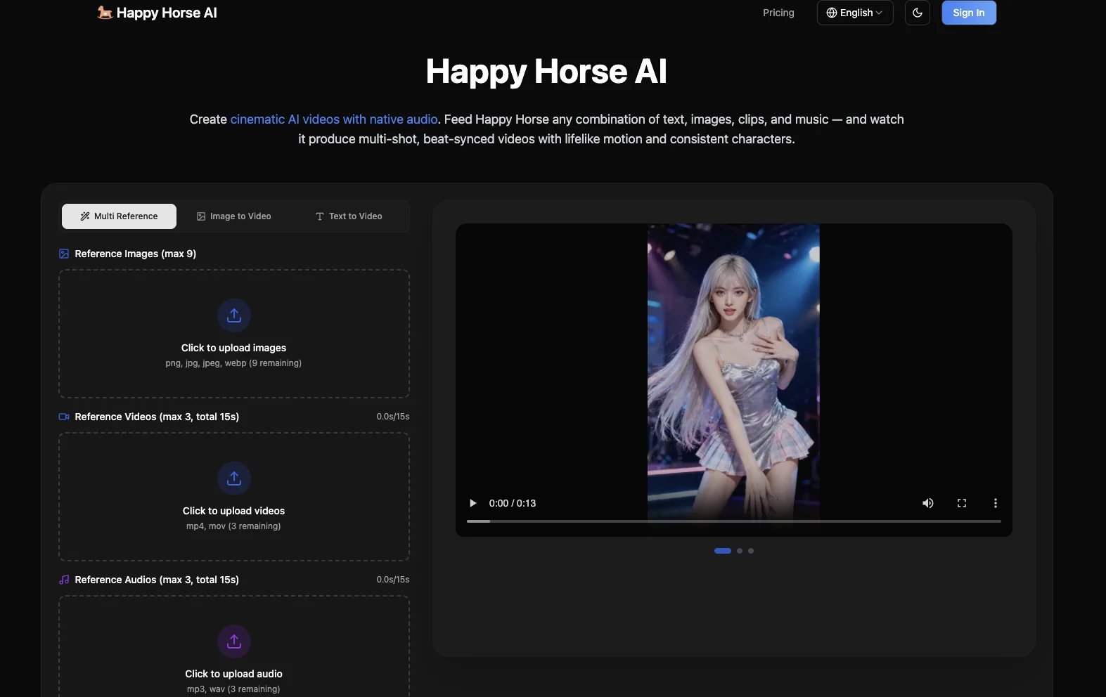 Happy Horse AI screenshot