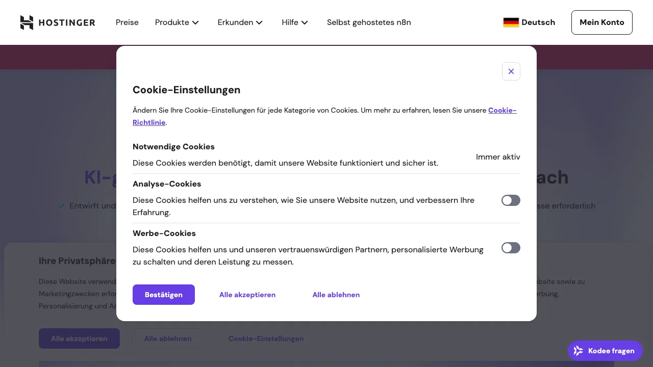 Hostinger Reach screenshot