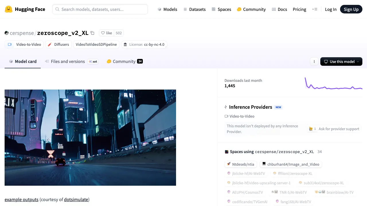 Zeroscope V2 XL screenshot
