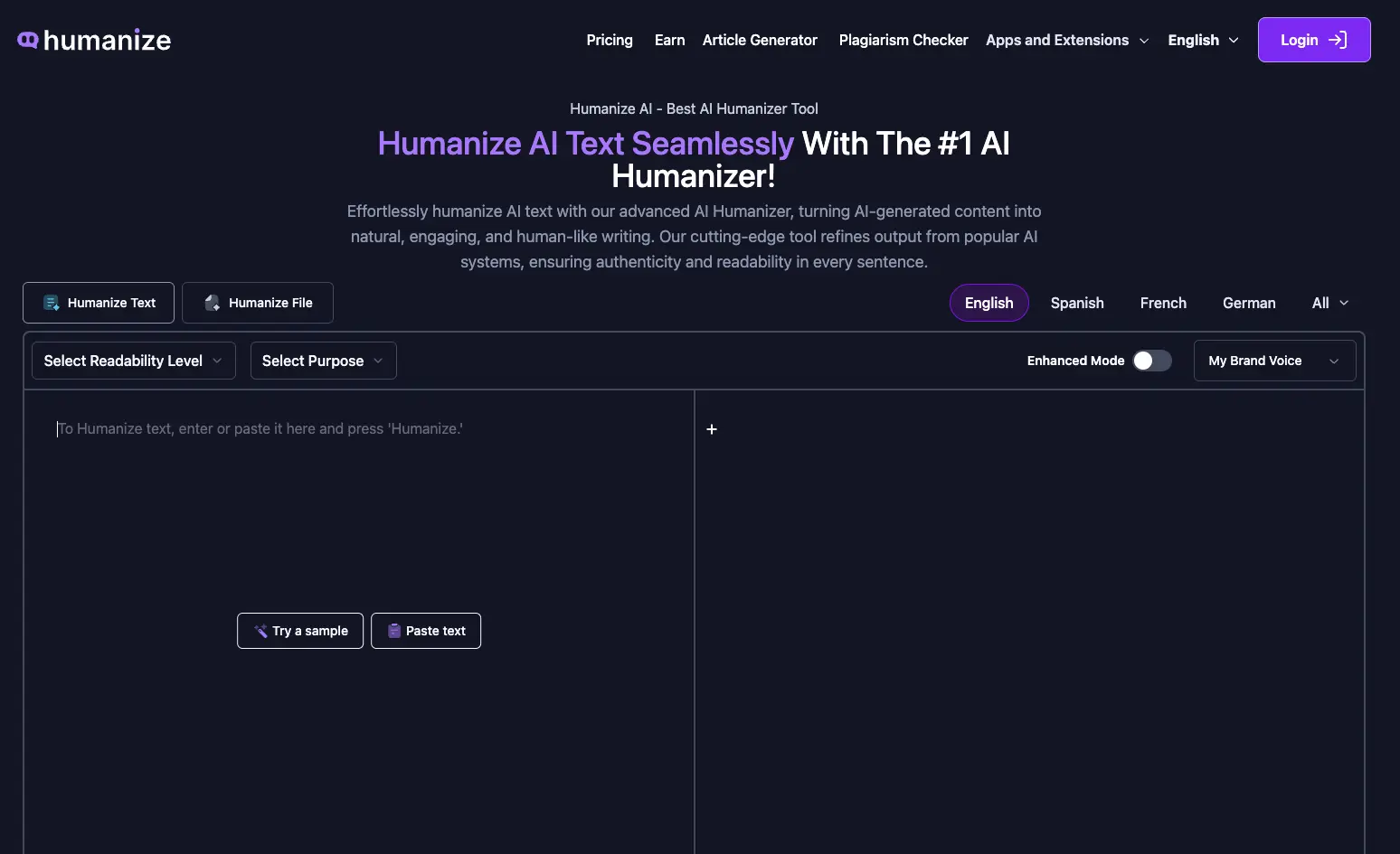 Humanize AI Text screenshot