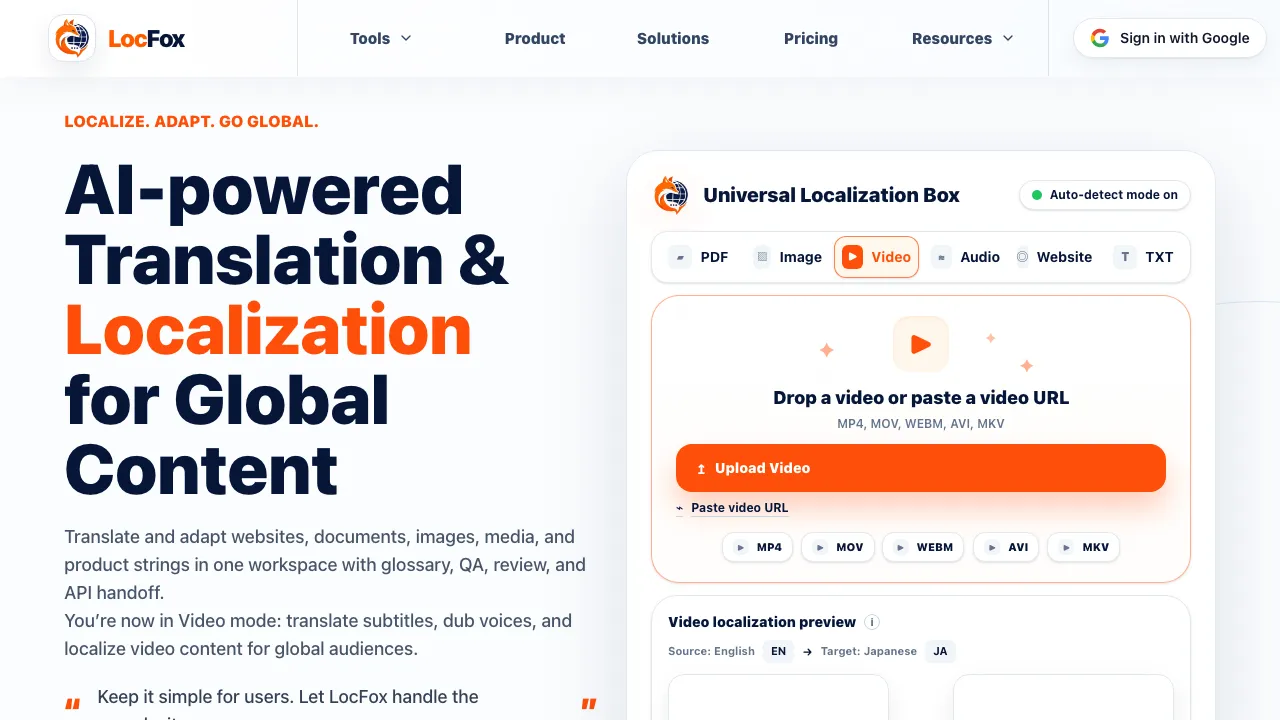 LocFox screenshot