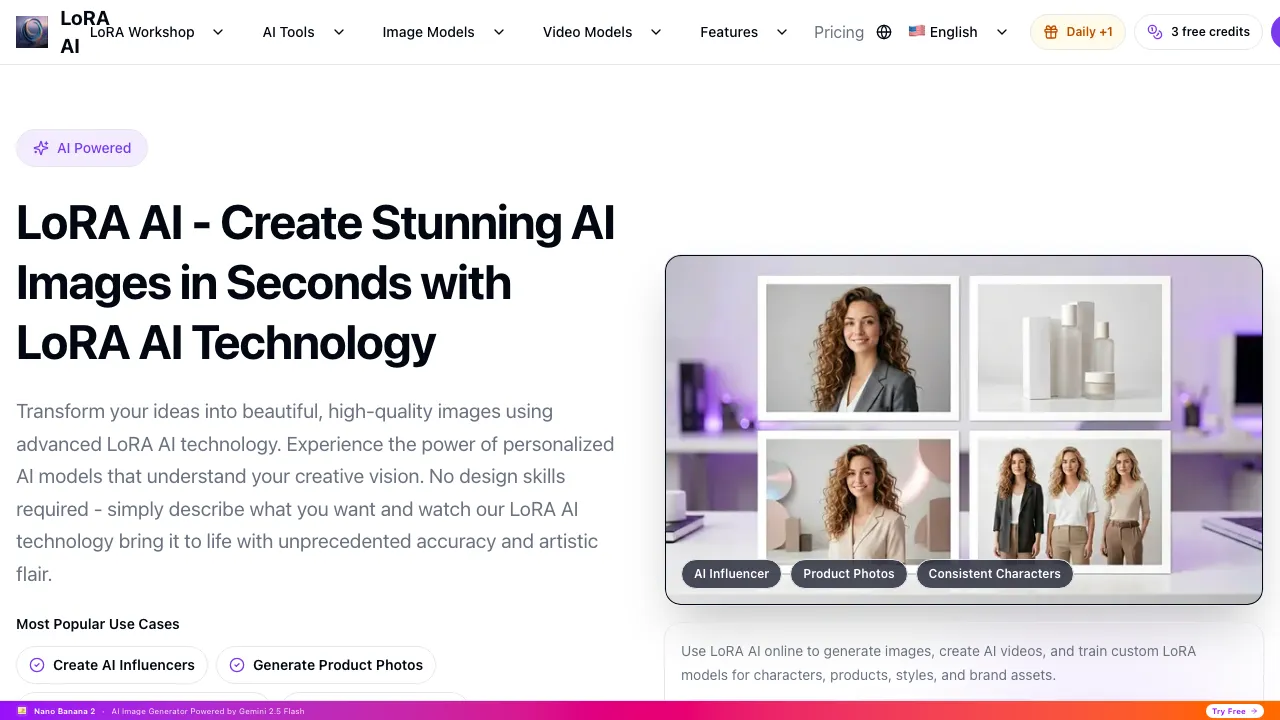 LoRA AI screenshot