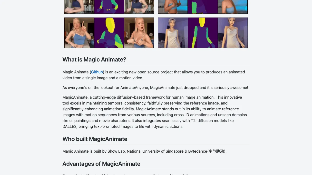 MagicAnimate screenshot