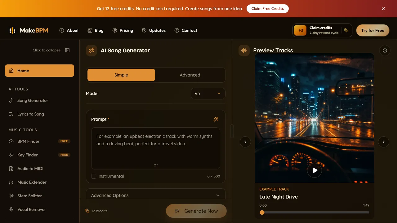 MakeBPM screenshot