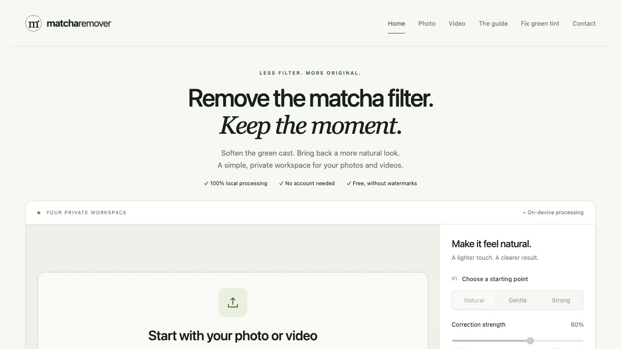 Matcha Remover screenshot