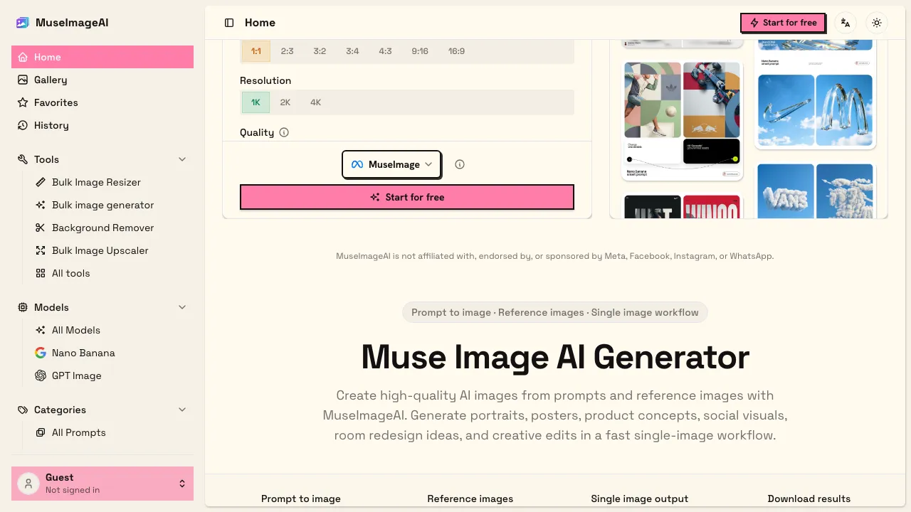 MuseImageAI screenshot