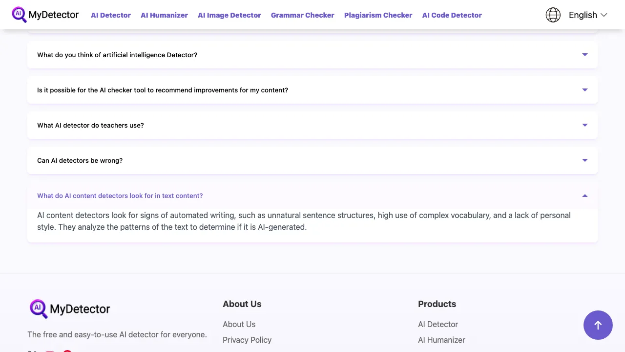 MyDetector screenshot