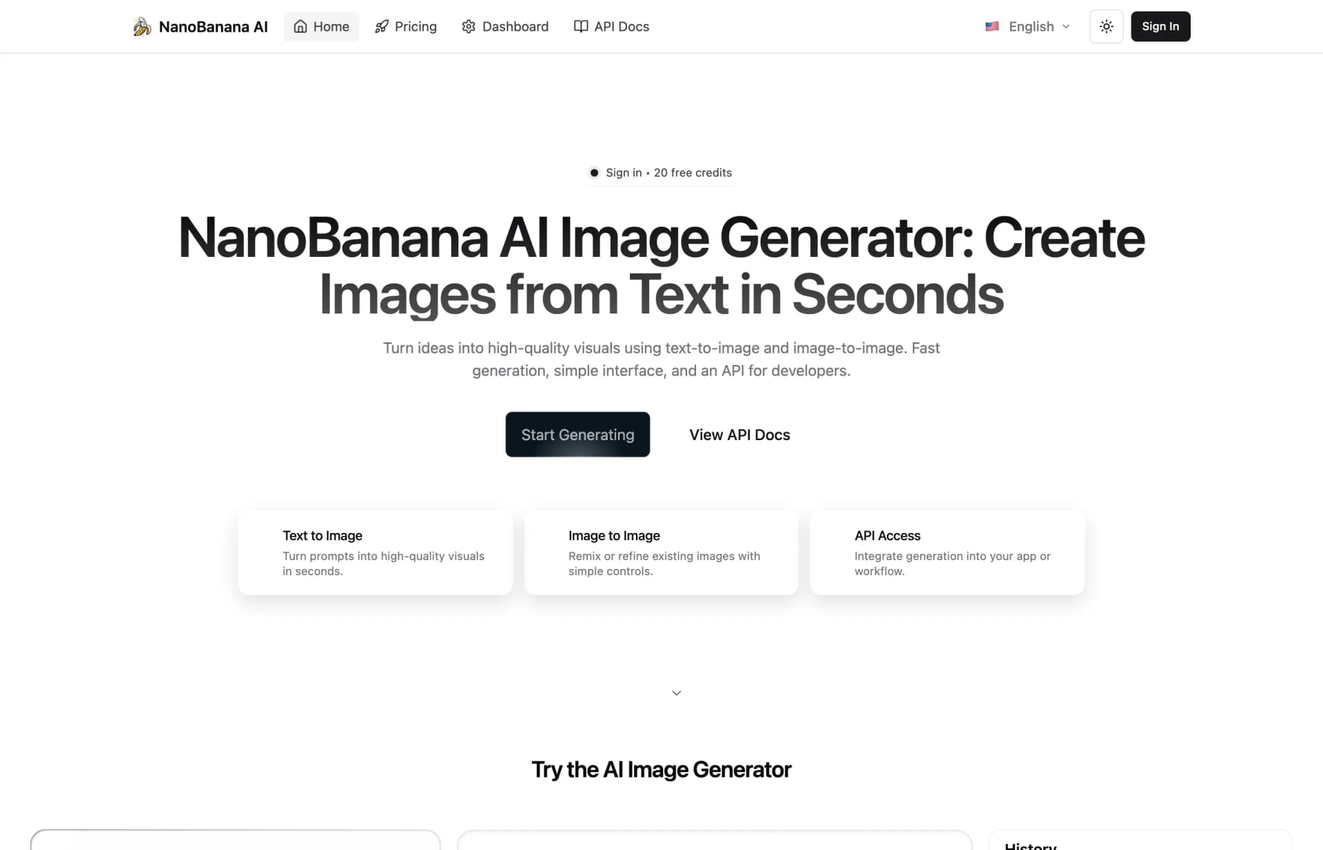 NanoBanana AI Image Generator screenshot