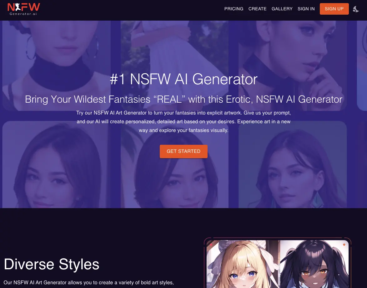 NSFW Art Generator censored screenshot