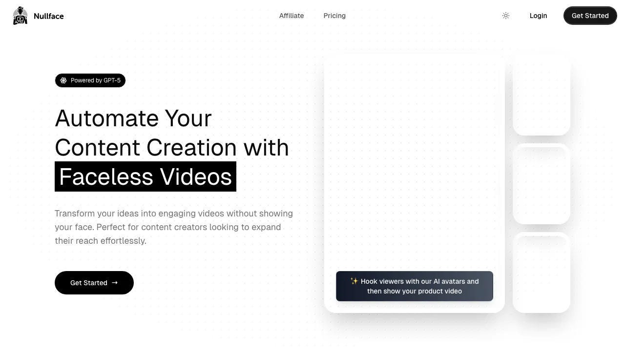 Nullface AI screenshot