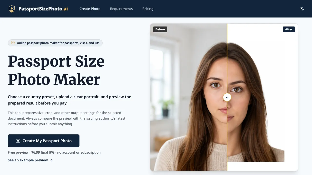 Passport Size Photo screenshot