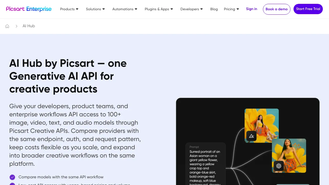 Picsart AI Hub screenshot