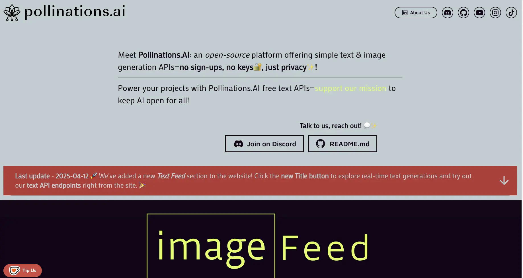 Pollinations.AI screenshot