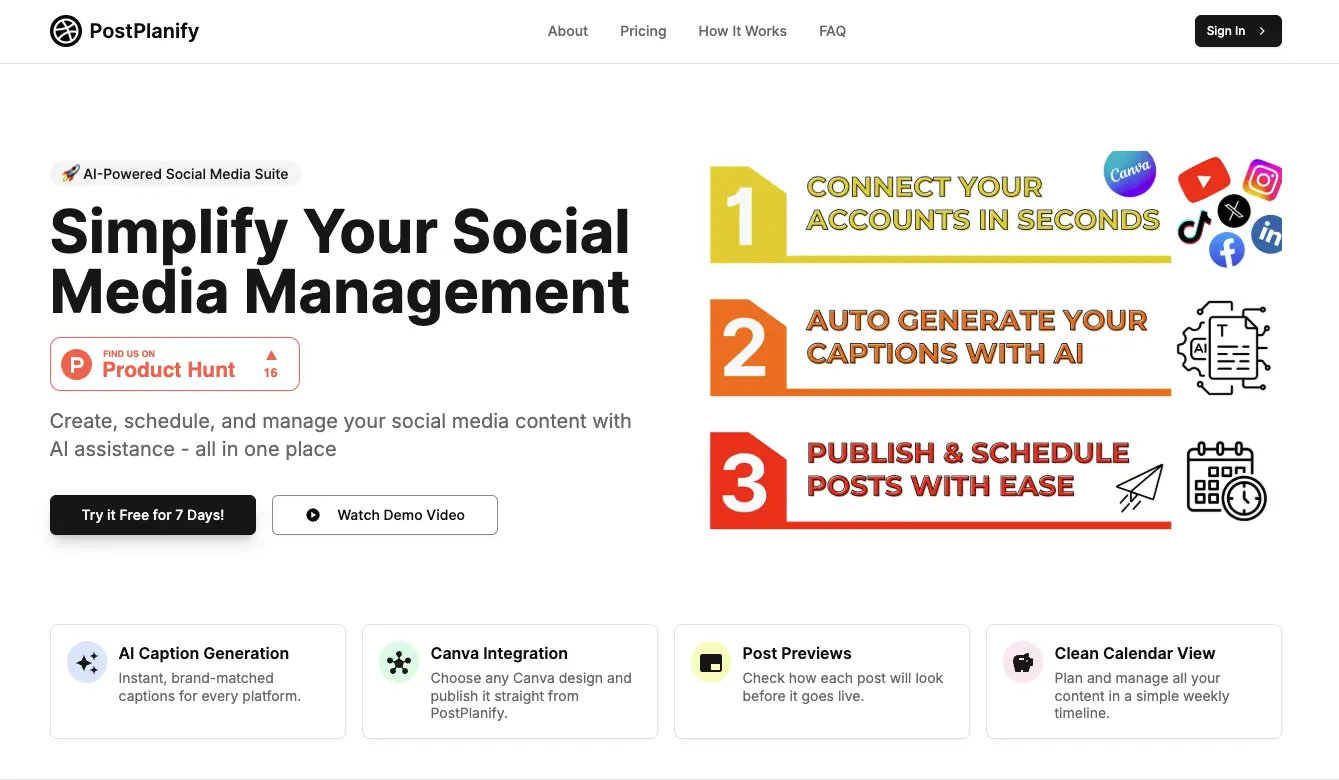 PostPlanify screenshot