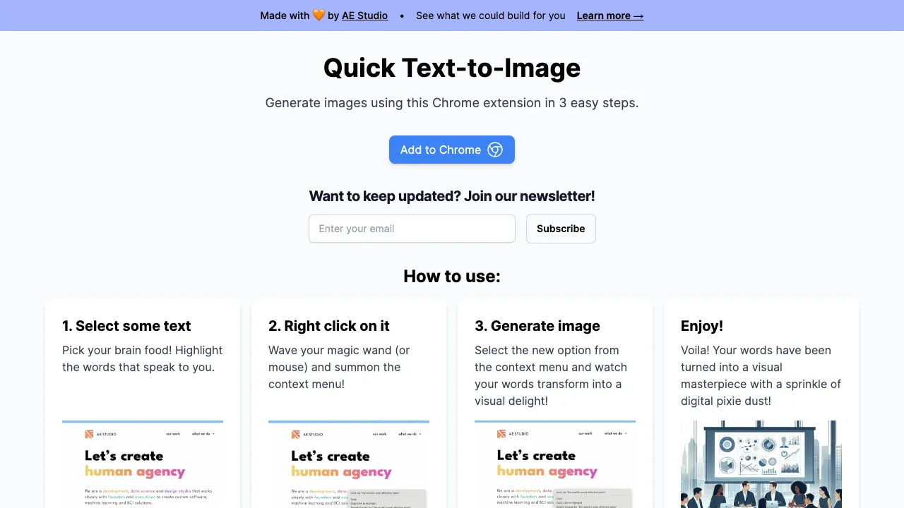 Quick Text-to-Image screenshot