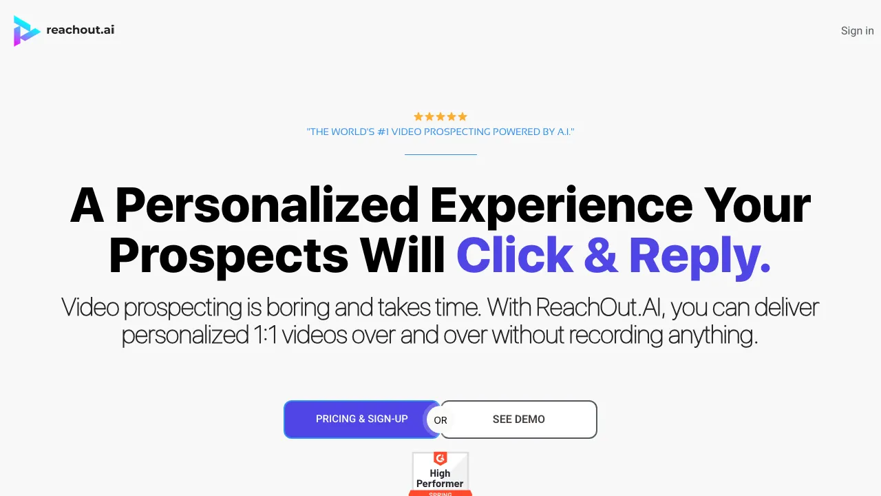 ReachOut.AI screenshot