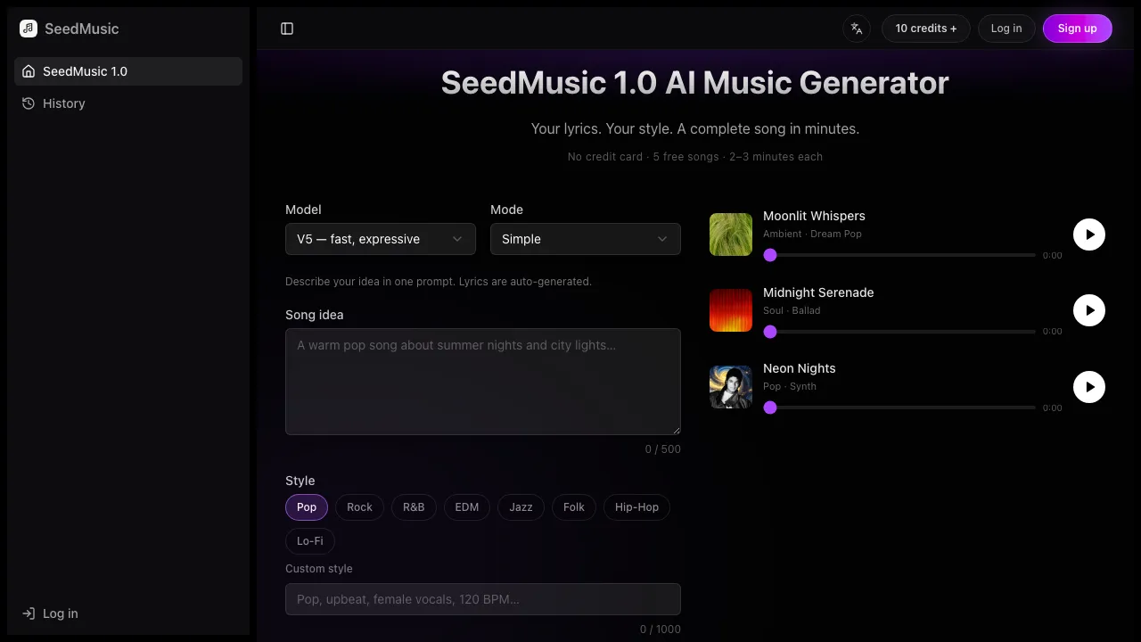 SeedMusic screenshot