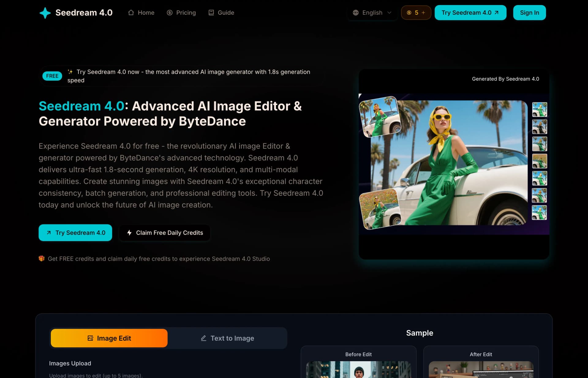 Seedream 4.0 screenshot