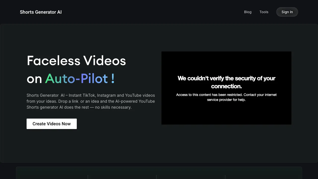 Shorts Generator AI screenshot