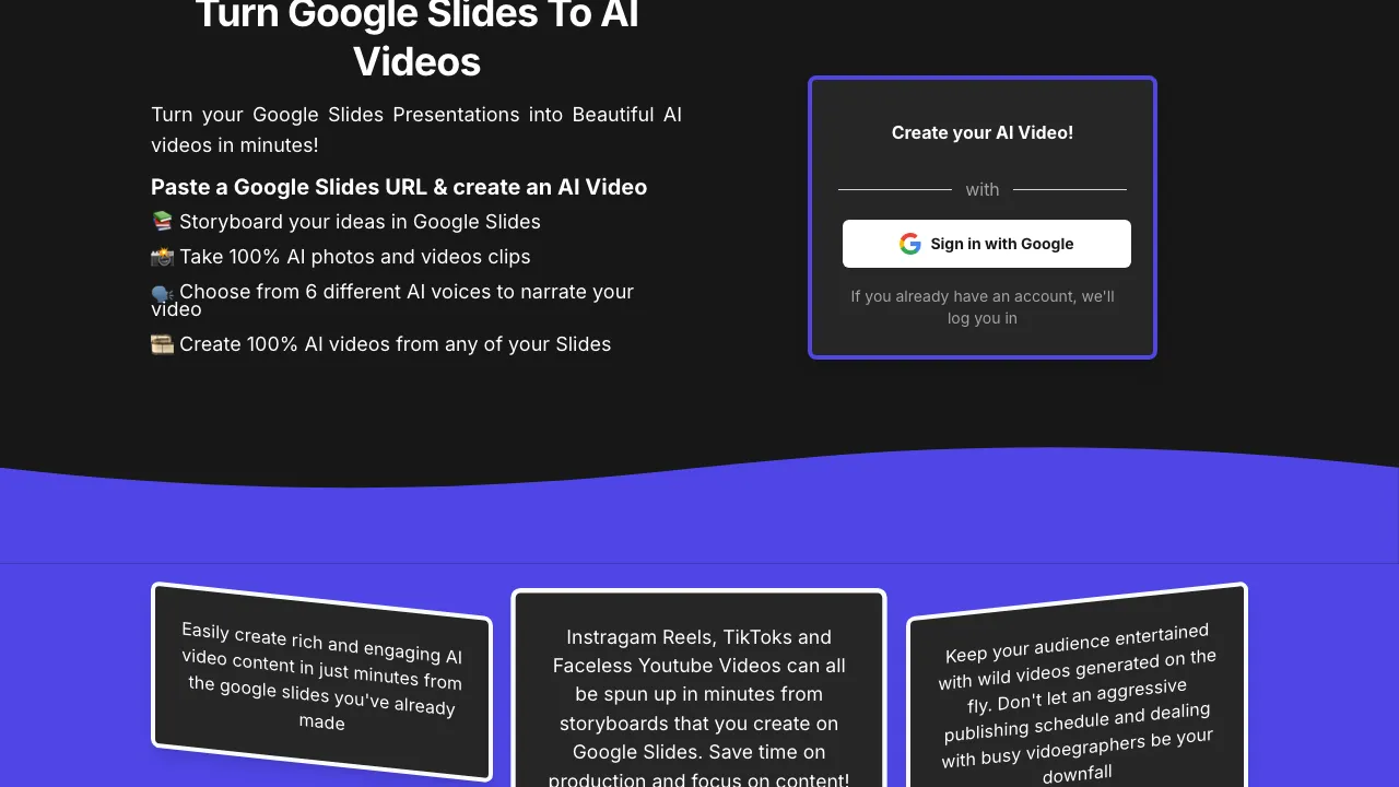 Slides to Video AI screenshot