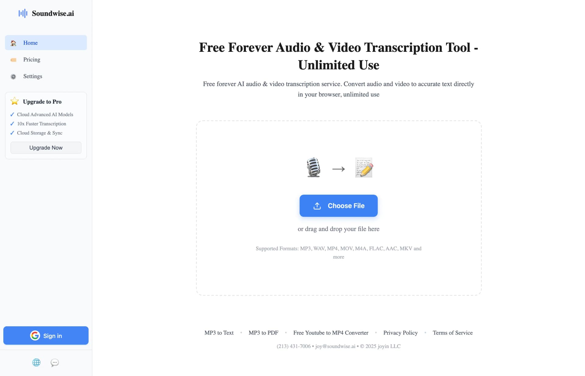 Soundwise.ai screenshot