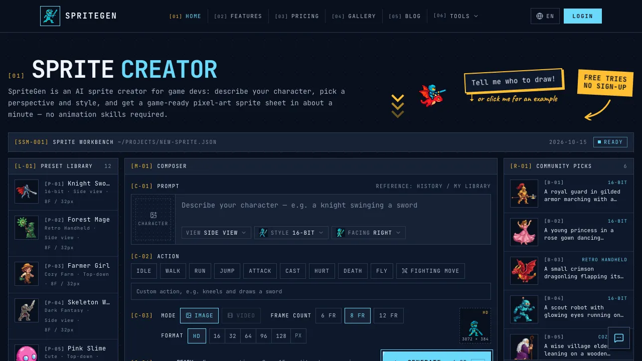 SpriteGen screenshot