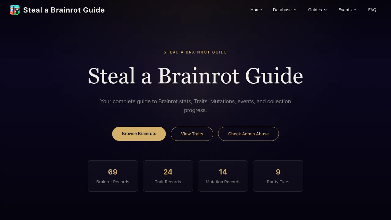 Steal a Brainrot Guide screenshot